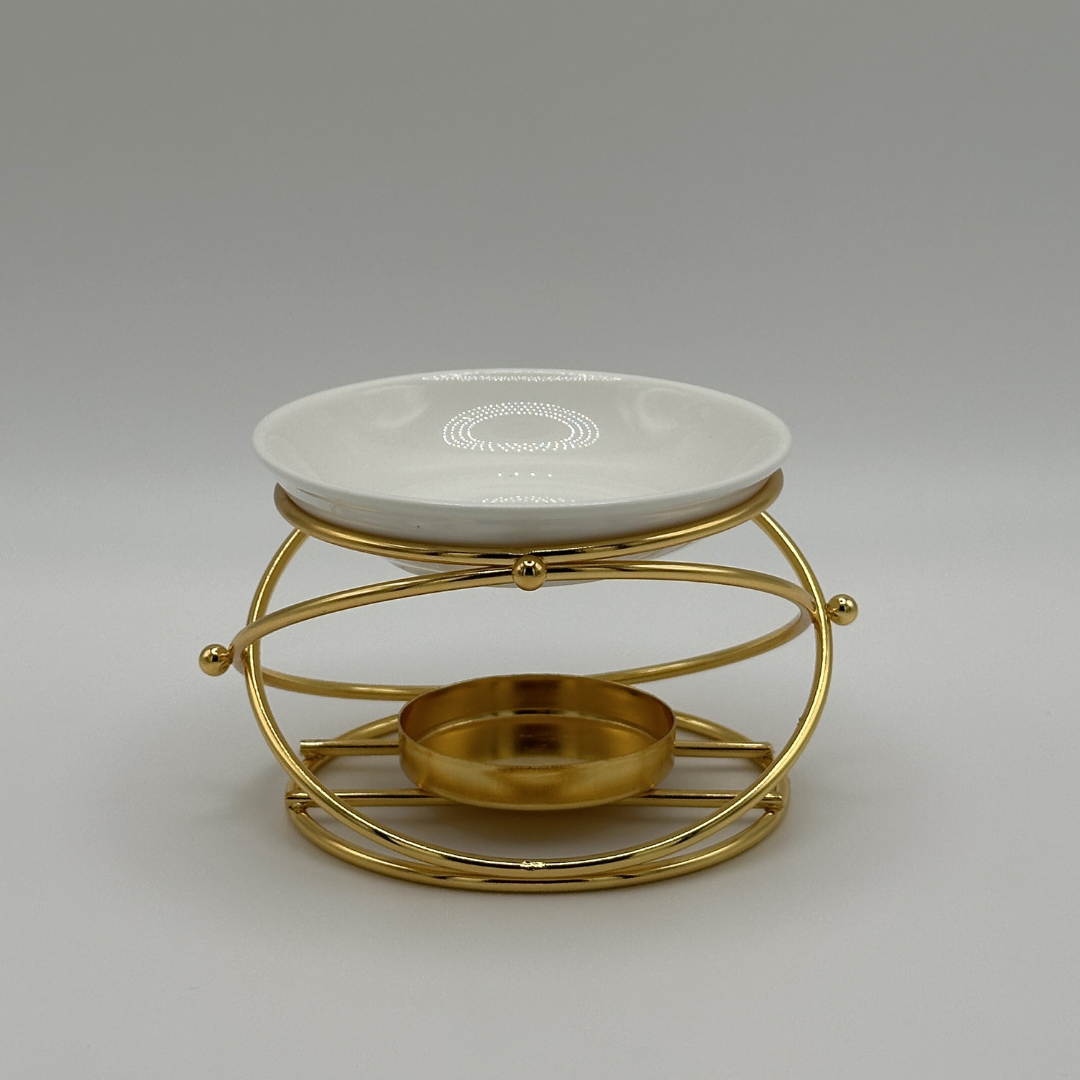 Wax Melt Burner - Black / Gold