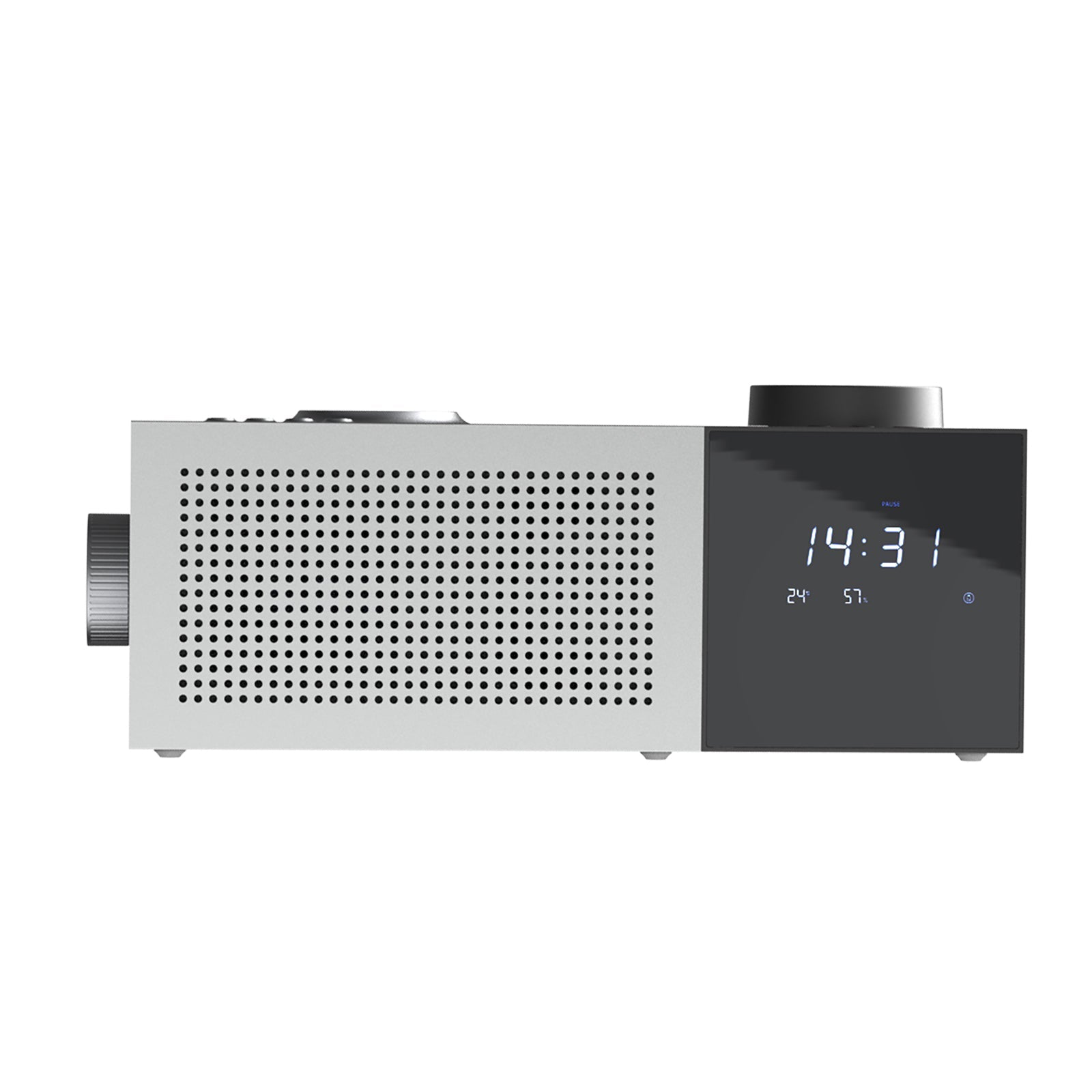 Roma Luxe Pod electric diffuser with modern clock radio design