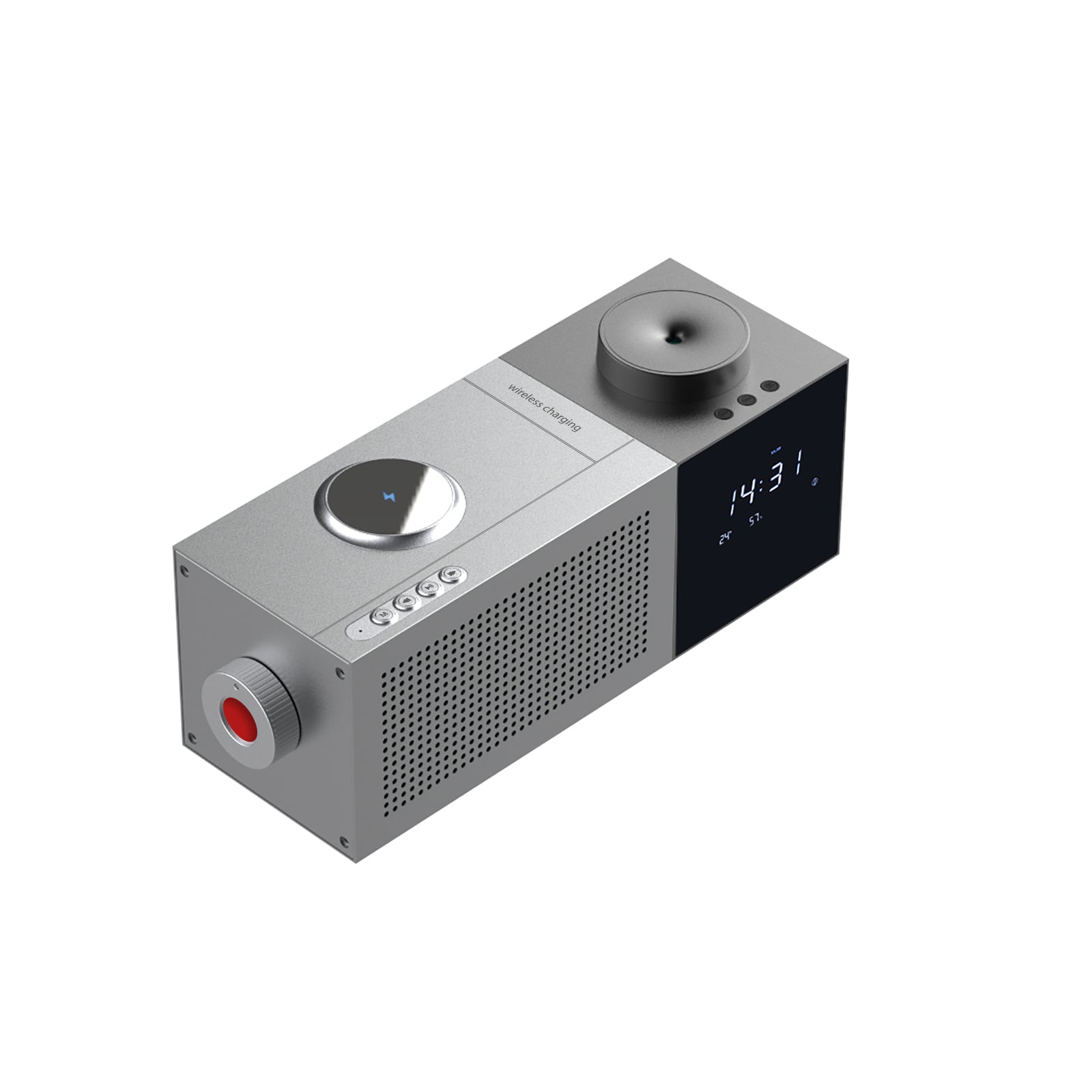 Roma Luxe Pod electric diffuser with silver alarm clock display