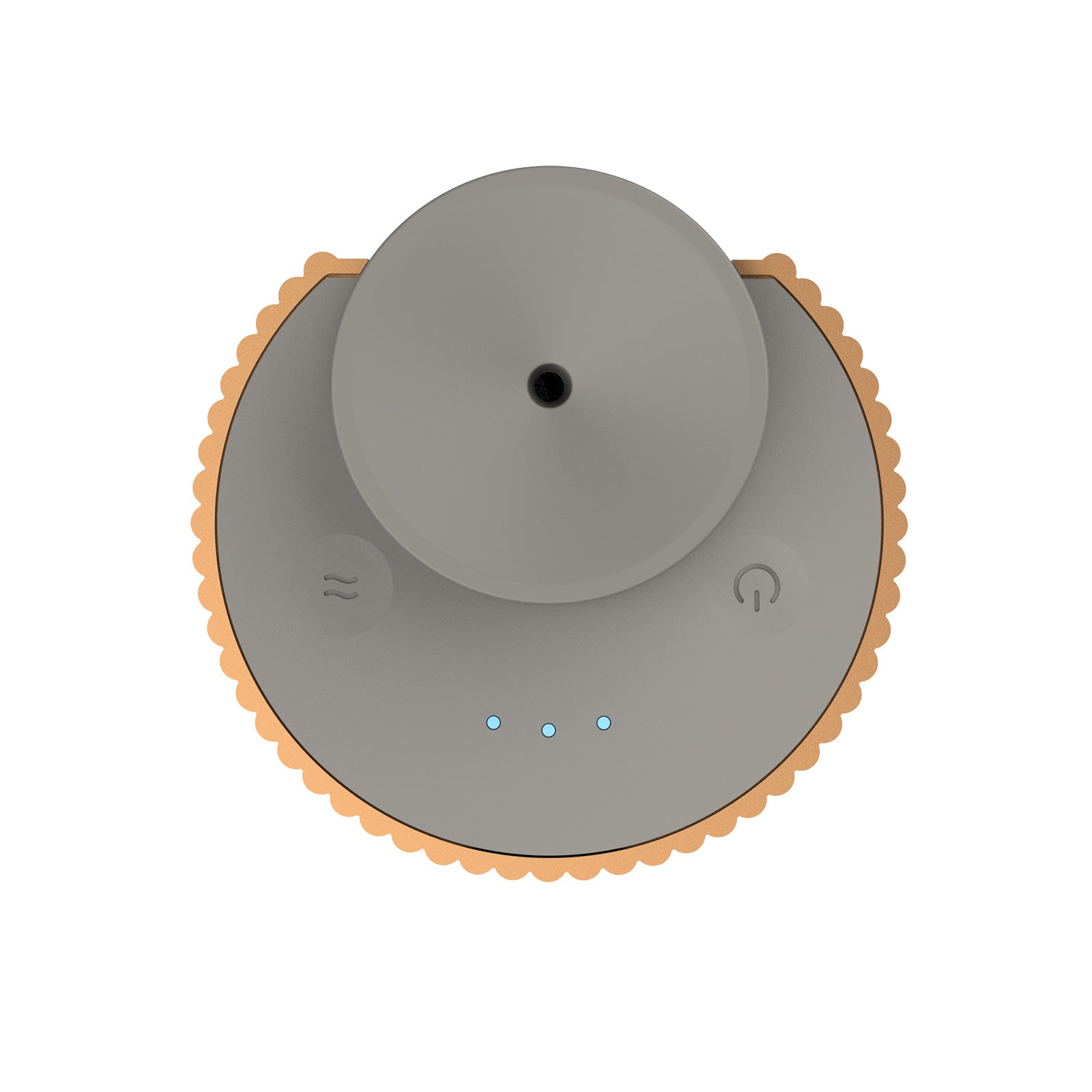 Roma Mag XS electric diffuser with gray orange pie slice Bluetooth speaker