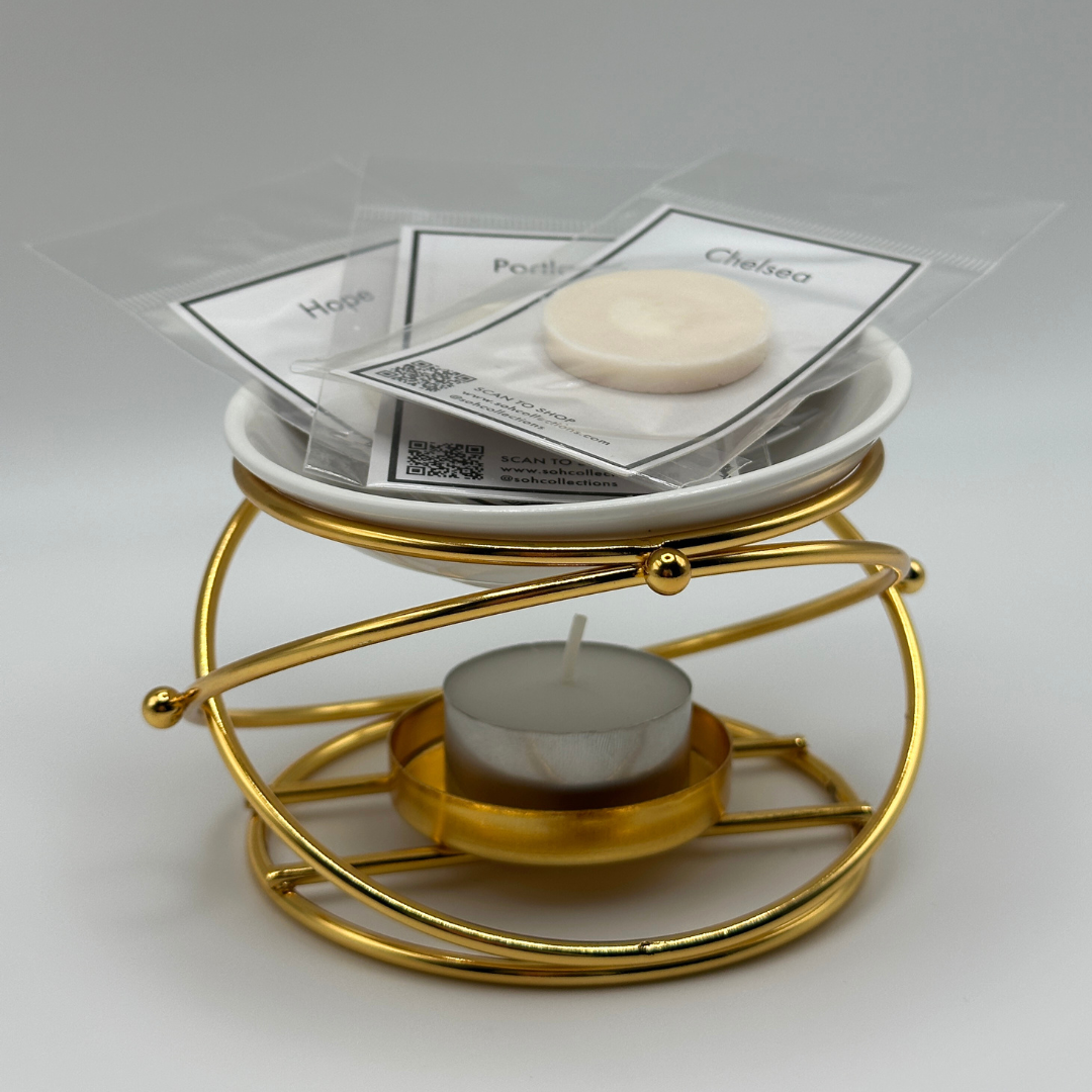 Wax Melt Burner Combo - Gold